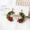 SurpriseAisle_Christmas wreath earrings Christmas earrings