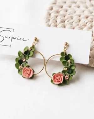 SurpriseAisle_rose wreath earrings.3webp Rose Wreath