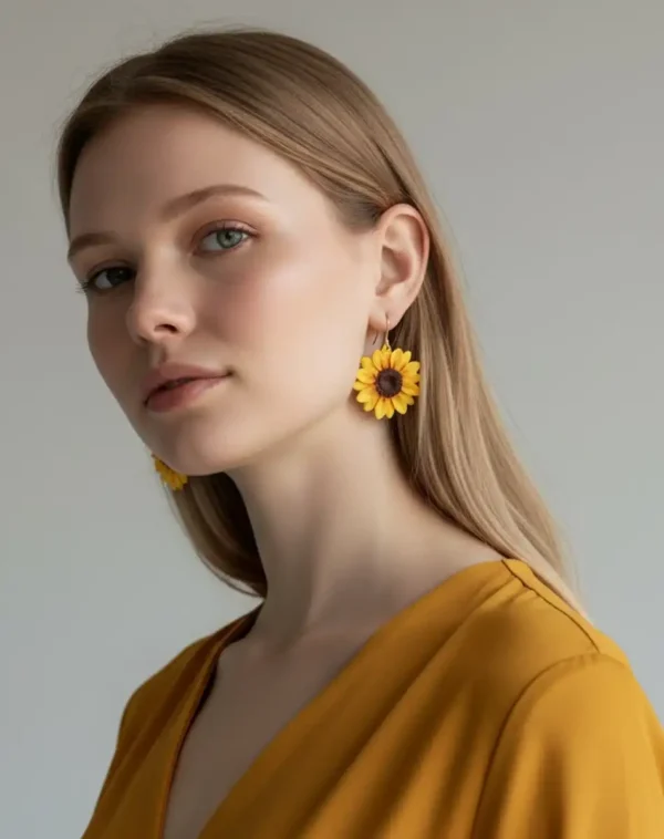 err 0049 m Sunflower Earrings