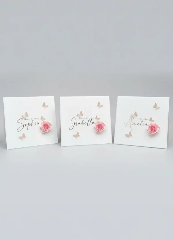 Birthday Card Roses & Butterfly