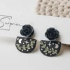 Floral Moon Earrings