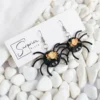 Spooky Spider Earrings – Halloween Clay Dangles | Surprise Aisle