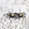 Spooky Spider Earrings – Halloween Clay Dangles | Surprise Aisle